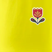 Folklor na prsu tulipán