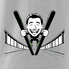 Vysmátý kreslený skokan