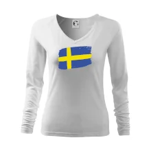 Švédsko vlajka štětkou