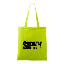 Šipky - nápis se šipkařem