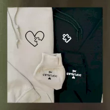 Párova mikina - srdce puzzle doplňuješ mě