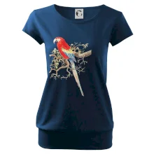 Papoušek na listnatém stromě