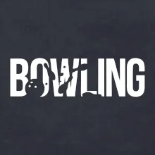 Bowling nápis kuželky