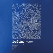 Ještěd - vrstevnice v obdélníku