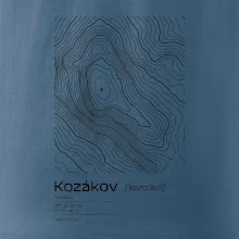 Kozákov - vrstevnice v obdélníku