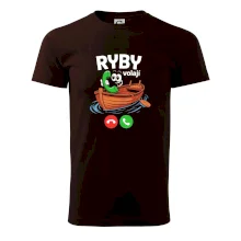 Karikatura ryby volají