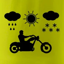 Motorkář za každého počasí - chopper
