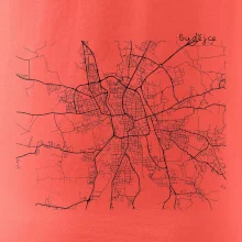 Mapy měst černobílé Budějce