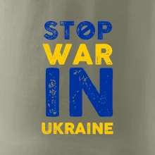 Barevný nápis Stop war in ukraine