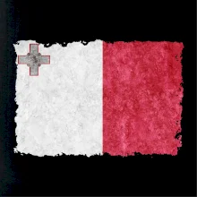 Vlajka Malta okousaná