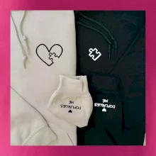 Párova mikina - srdce puzzle doplňuješ mě