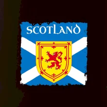 Skotská vlajka s erbem lva