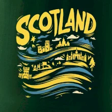 Scotland kreslené vlny