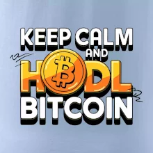 3D nápis Keep Calm and HODL Bitcoin