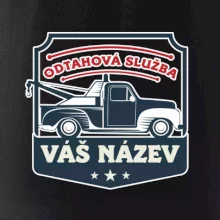 Odtahová služba - erb - červený nápis