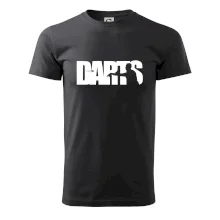 Darts - nápis se šipkařem