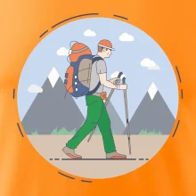 Barevný párový motiv na hory