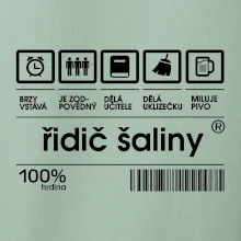 Čárový kód - řidič šaliny