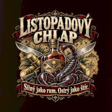 Listopadový chlap rum a ostrý štír