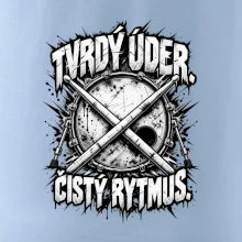 Tvrdý úder čistý rytmus - černobílé zkřížené paličky