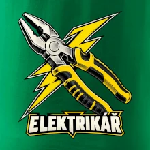 Elektrikář s bleskem a kleštěmi