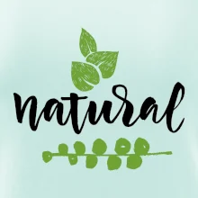 Natural - nápis v listech