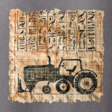 Egyptské hieroglyfy traktor