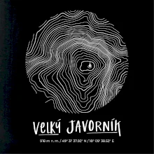 Velký Javorník - vrstevnice v kruhu