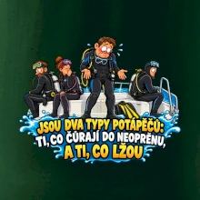 Dva typy potápěčů v neoprenu