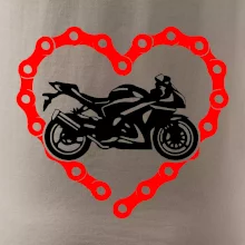 Moto srdce řetěz - supersport