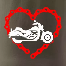 Moto srdce řetěz - chopper