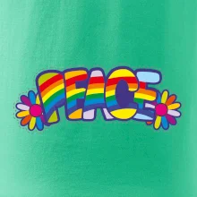 Peace nápis duhový