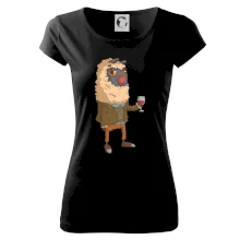 Alpaka s vínem muž