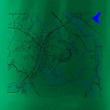 Kopřivnice - Mapa s vodními toky