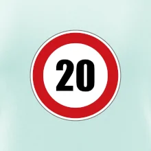Dopravní značka - omezení rychlosti 20