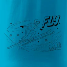 Skokan na lyžích černý obrázek FLY