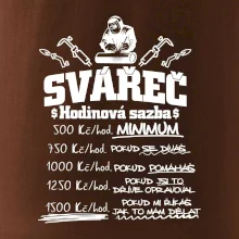 Svářeč - hodinová sazba