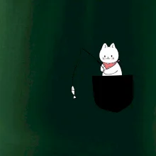 Kočka s rybou v kapse