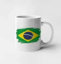 Brazílie vlajka štětkou Brazílie vlajka štětkou