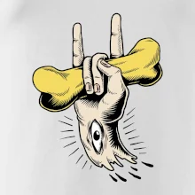 Rocková ruka kost a oko