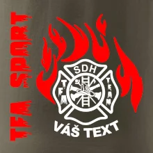 TFA Sport SDH (červený oheň) - Vlastní nápis