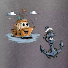 Parové triko - Loď a kotva