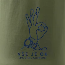 Vše je ok potápěčský signál rukou kreslený jednou linkou