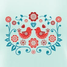 folklor - dva červení ptáčci