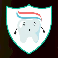 Zoubek na prsu - zubní pasta