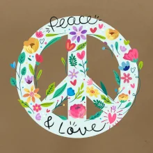 Peace and love symbol