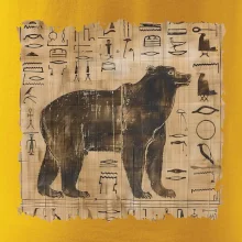 Egyptské hieroglyfy medvěd