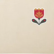 Folklor na prsu tulipán