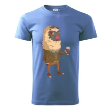 Alpaka s vínem muž