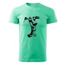 Černobílá karikatura chrt